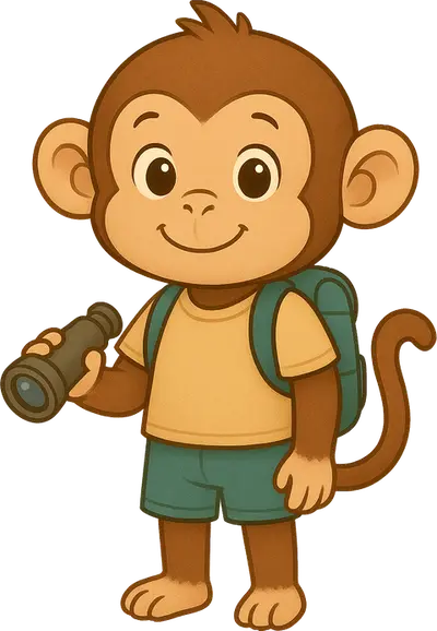 Monkey, opička s dalekohledem